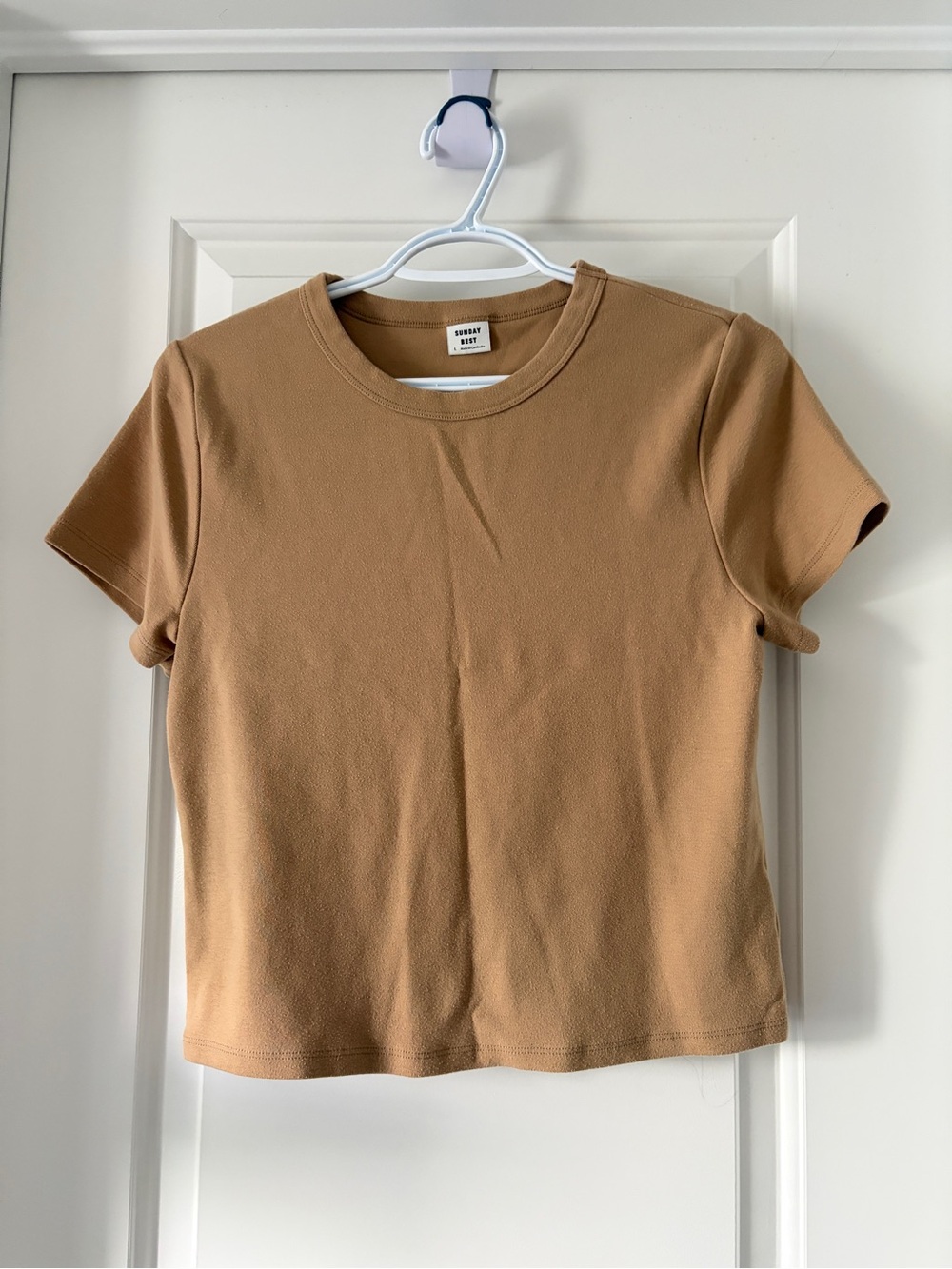 Aritzia Sunday Best BestHug™ Little Ribbed T-Shirt, Size Large, Article 68755